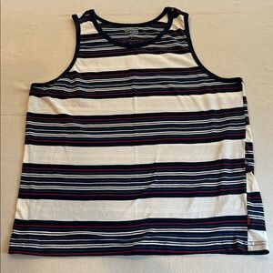 Levi's Navy, White & Red Striped Tank Top